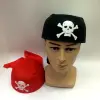 Round foreign trade cheap pirate hat, one die-cast non-woven fabric pirate white skull hat for adults and children Specification image